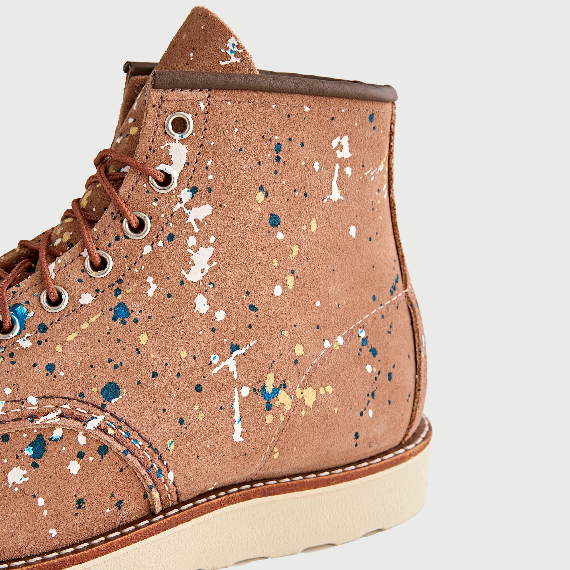 Men's Confetti Moc Toe Dusty Rose Abilene - Image 5