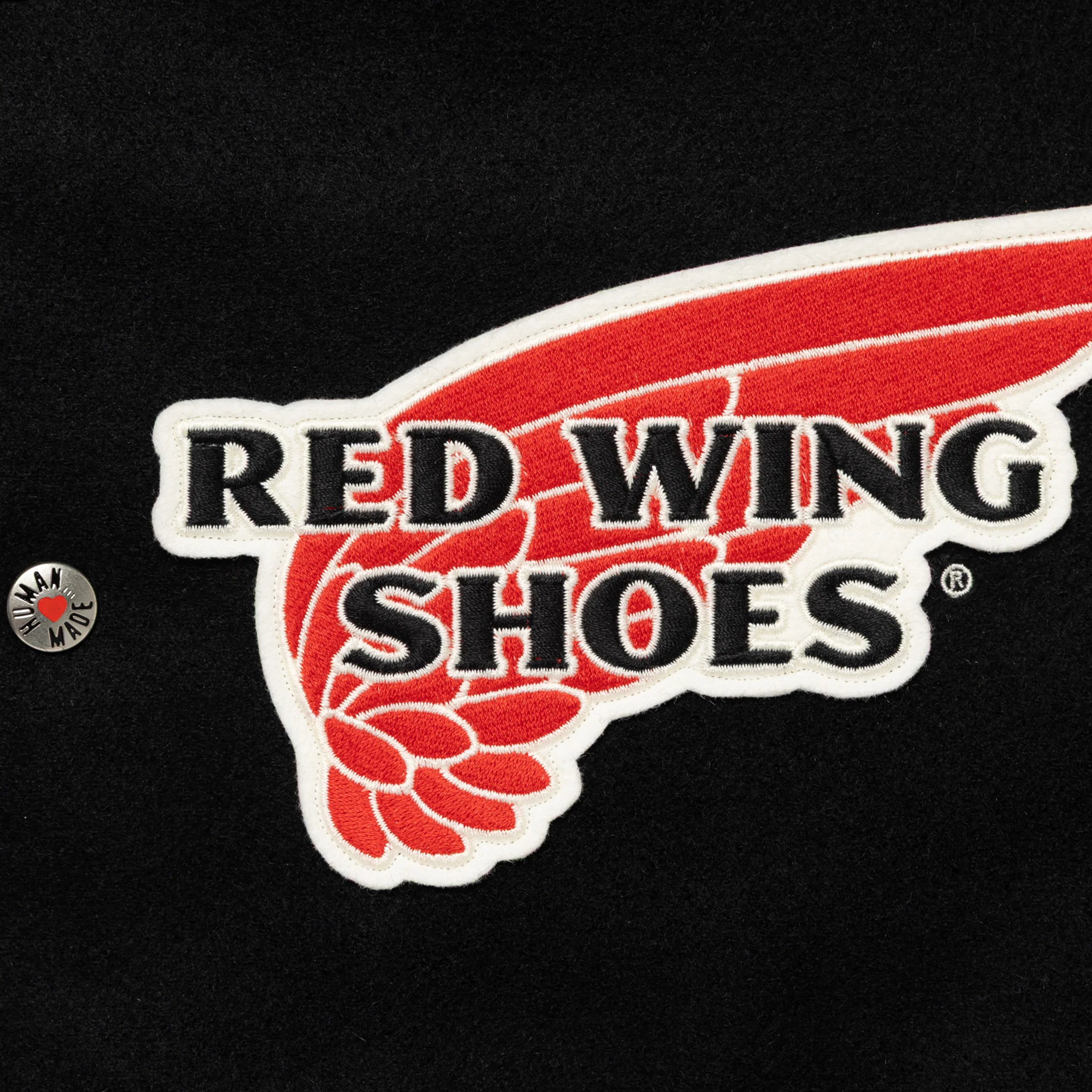Human Made Red Wing Varsity Jacket Black - Image 3