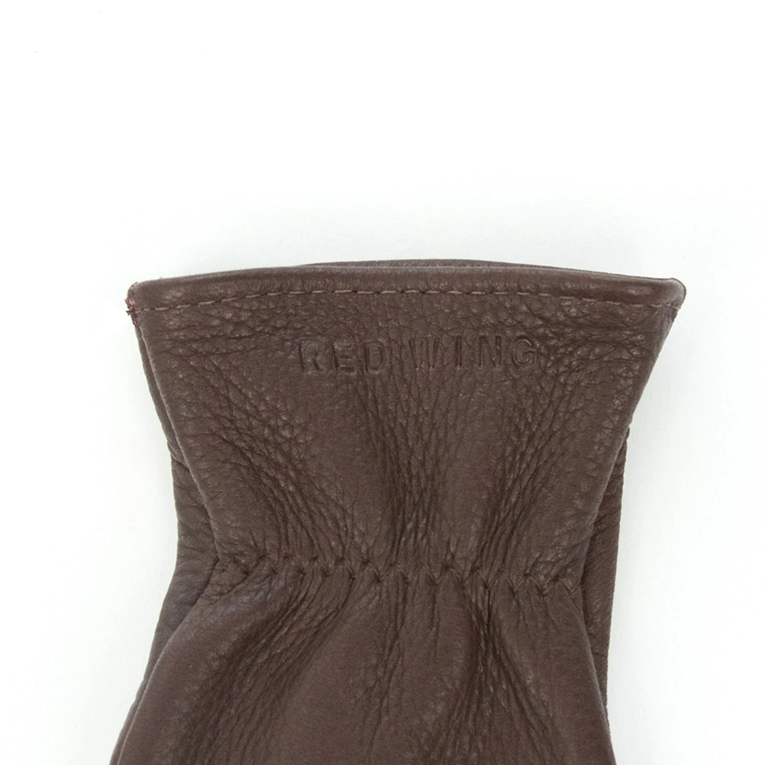 Unlined Glove in Brown Buckskin Leather - Image 4