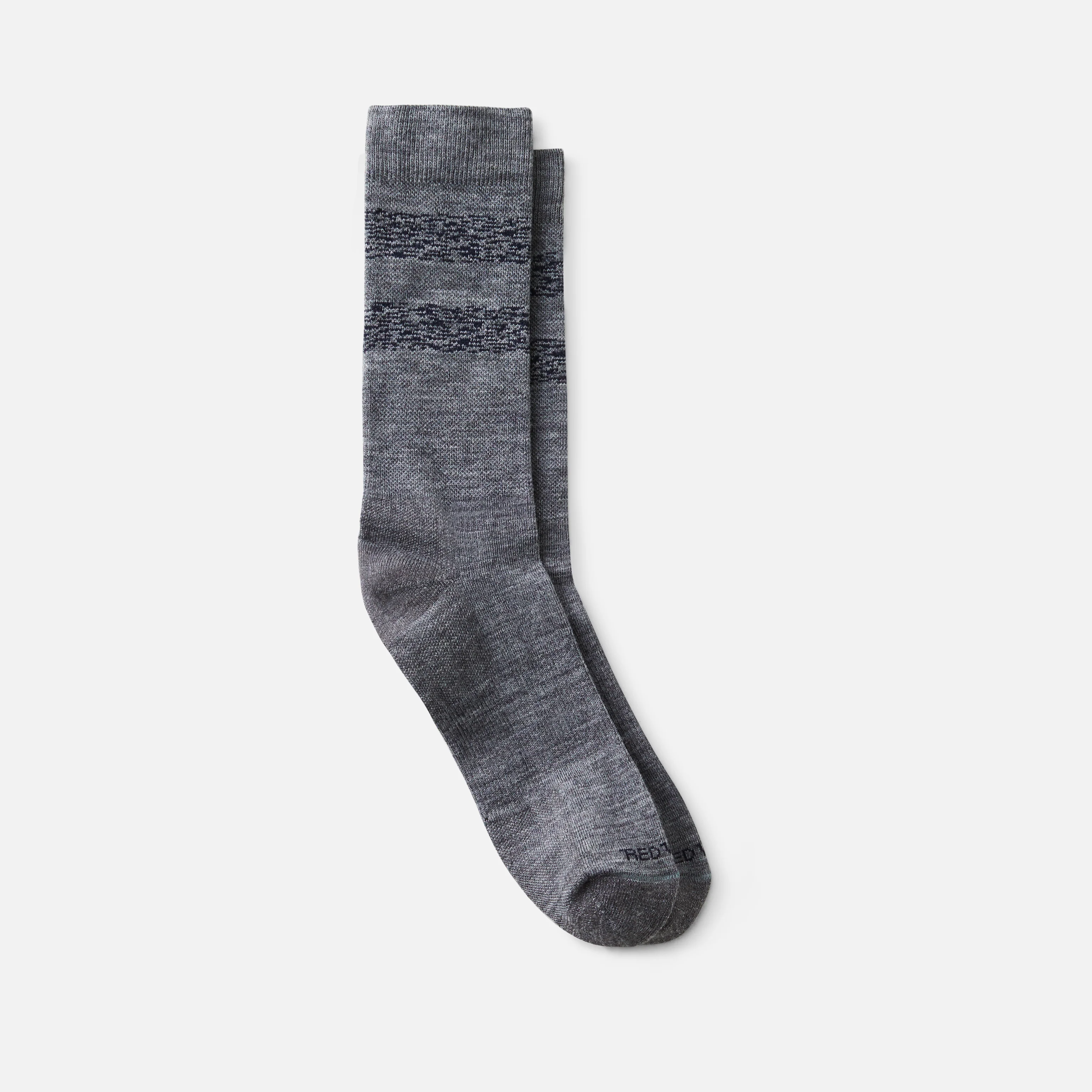 Wool Blend Striped Socks - Gray